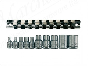 M3814 11piece Clip Rail TX-E Socket Set 3/8in & 1/4in Drive