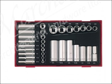 TTAF32 32 Piece Reg/ Deep Socket Set 1/4-3/8