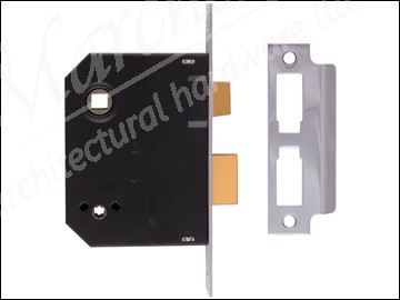 2294 Mortice Bathroom Lock Chrome Finish 63mm 2.5in Boxed