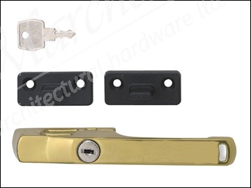 P115PB Lockable Window Handle Polished Brass Finish