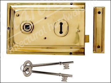 P334 Rim Lock Chrome Finish 156 x 104mm Visi Pack