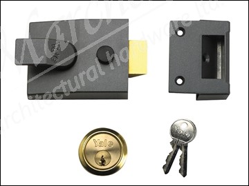 P89 Deadlock Nightlatch DMG Brass Cylinder 60mm Backset Visi Pack