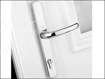 PVCu Retro Door Handle Polished PVD White Finish P-PVC-RH-WH