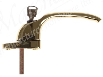 PVCu Window Handle Polished Brass Finish YWHLCK40N-PB