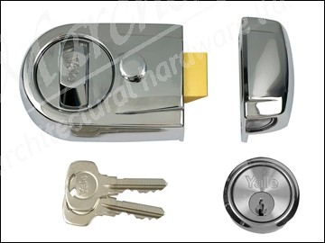 Y3 Nightlatch Modern Black Finish 60mm Backset Visi Pack