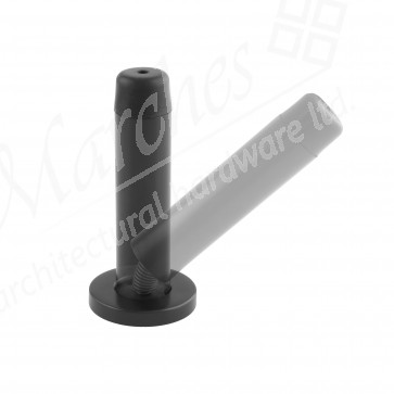 Sprung Wall Mounted Door Stop - 76mm - Matt Black