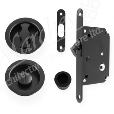 Sliding/Pocket Door Locking Kit - Black