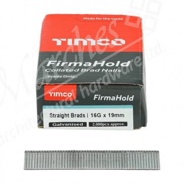 19mm Straight Airgun Nails 16G (2000) - Galvanised