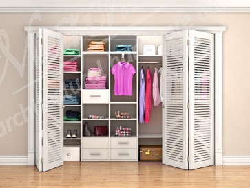 B20 Bi-Folding Wardrobe Sliding 4 Door Track