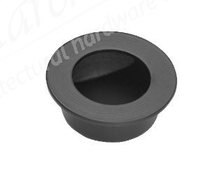 65mm Round Flush Pull Handle - Black