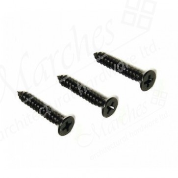 4mm (8 Gauge) Pozi Black Screws (Length 20-50mm)