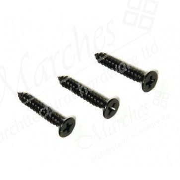 10 x 1" Black Pozi Countersunk screws (Box 200)