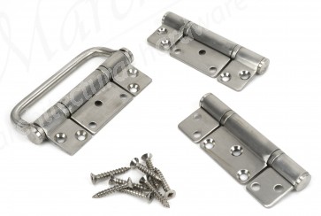 Brio Weatherfold 4S Non-Mortice Hinge Handle Set - Stainless Steel