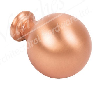 Odessa Knob, 30mm Ø - Brushed Copper