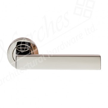 Sasso Lever Handle of Rose - Polished Nickel 