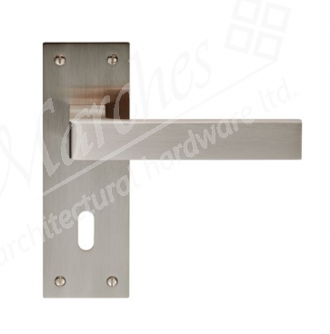 Sasso Lever Lock Handle - Satin Nickel 