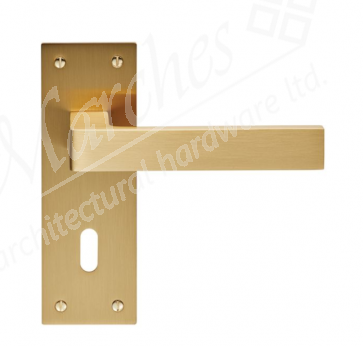 Sasso Lever Lock Handle - Satin Brass