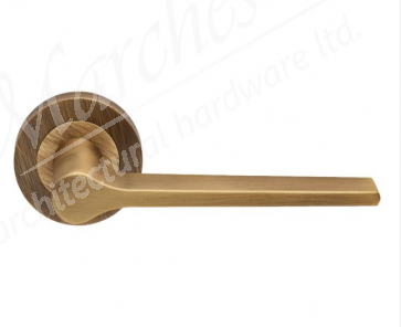 Velino Lever on Rose - Antique Brass