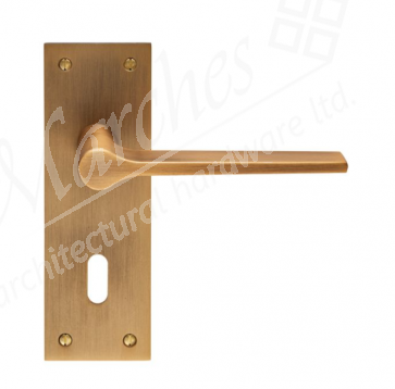 Velino Lever Lock Handle - Antique Brass