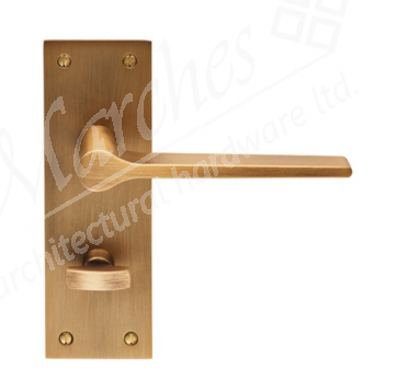 Velino Lever Bathroom Handle - Antique Brass