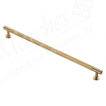 Knurled Pull Handle 350mm (320mm cc) - Satin Brass