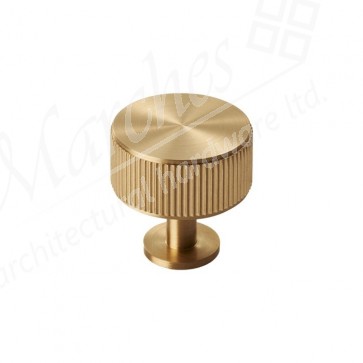 Lines Radio Knob - Satin Brass