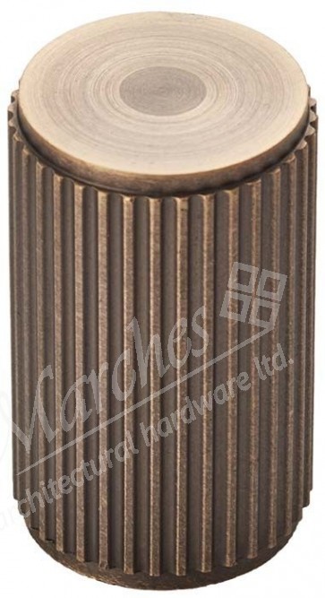 Lines Knob - Antique Brass