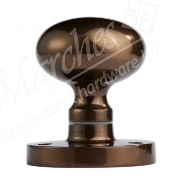 Mushroom Mortice Knob Set (Half Sprung) 52mm - Dark Bronze