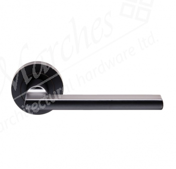 Trentino Lever Handle on Rose - Matt Black 