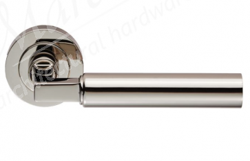 Amiata Lever Handle on Rose - Polished Nickel 