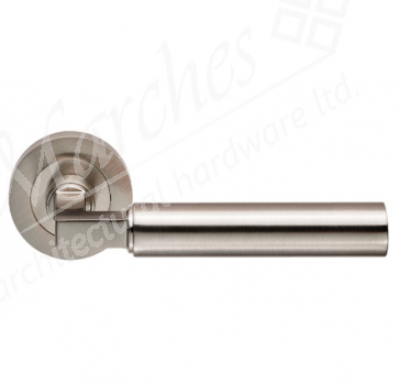 Amiata Lever Handle on Rose - Satin Nickel