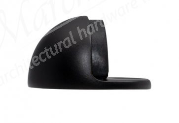 Oval Floor Mounted Door Stop 45mm - Matt Black 