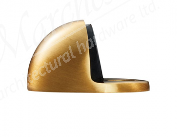 Oval Floor Mounted Door Stop 45mm - Satin Brass