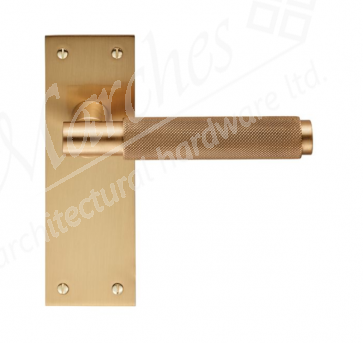 Varese Knurled Lever Latch Handle - Satin Brass