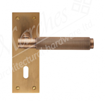 Varese Knurled Lever Handle Range - Antique Brass