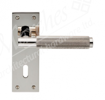 Varese Knurled Lever Lock Handle - Polished Nickel 