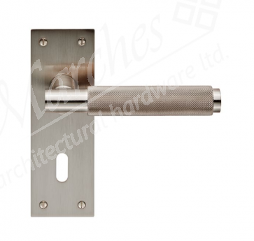 Varese Knurled Lever Lock Handle - Satin Nickel 