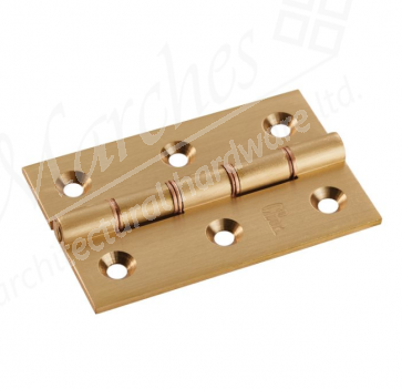 3" DPBW Butt Hinges (Pair) - Satin Brass