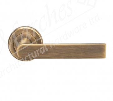 Edge Lever On Rose - Antique Brass