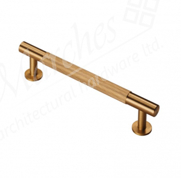 Knurled Pull Handle 158mm (128mm cc) - Satin Brass