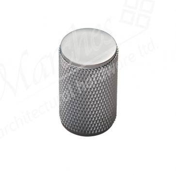 18mm Ø Knurled Knob - Polished Chrome 