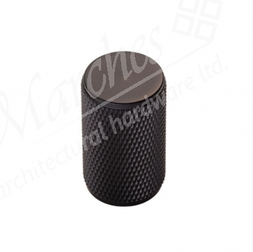 18mm Ã˜ Knurled Knob - Matt Black 