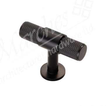 Knurled T-Bar Knob 50mm - Matt Black