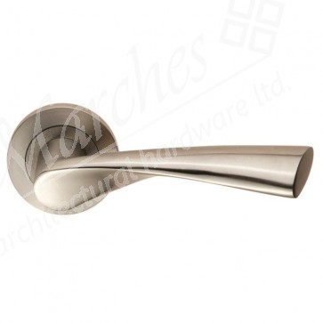 Breeze Lever on Rose - Satin Stainless Steel  (Grade 304)