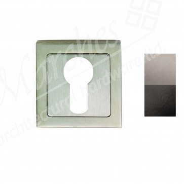 Square Euro Escutcheon (Grade 304 SS) - Various Finishes