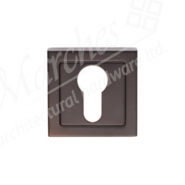 Square Euro Escutcheon - Matt Black SS (Grade 304)