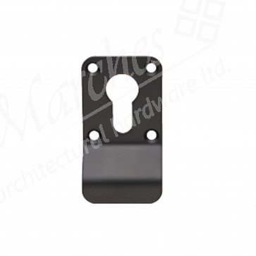 Square Euro Cylinder Pull - Matt Black