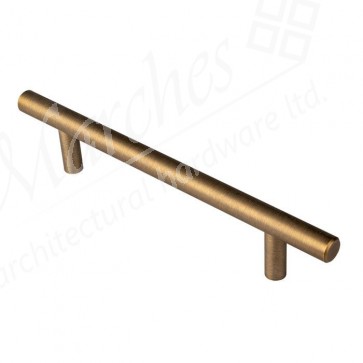 Steel T-Bar Handle 188mm (128cc) - Antique Brass