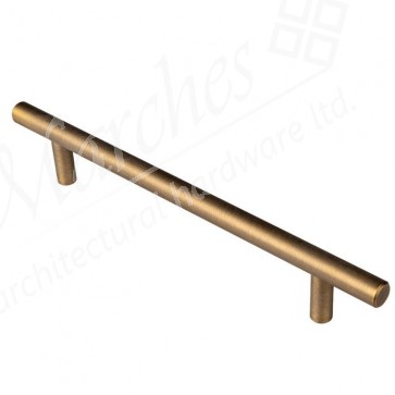 Steel T-Bar Handle 220mm (160cc) - Antique Brass