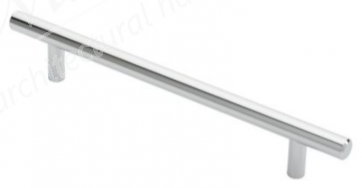 Steel T-Bar Handle 220mm (160cc) - Polished Chrome